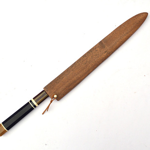 胡桃木实木刀鞘柳刃先丸切付寿司刀保护木套商用家用插钉款木刀鞘