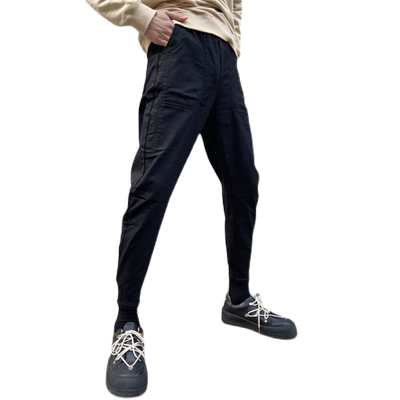 网红痞帅牛仔裤男潮牌韩版哈伦裤修身小脚黑武士裤子春秋季束脚裤