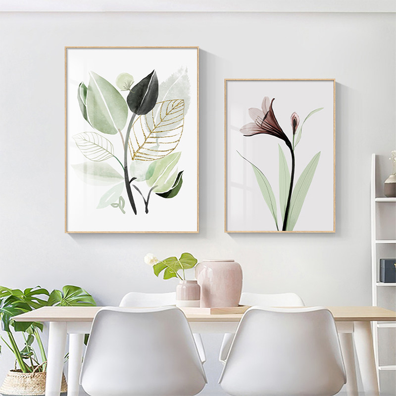 网红现代简客厅沙发景墙装饰约画北欧绿植背餐厅卧室头床画壁挂画