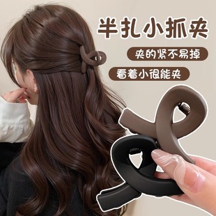 简约半扎发小抓夹女2025新款侧边刘海夹短发过渡期神器盘发夹头饰