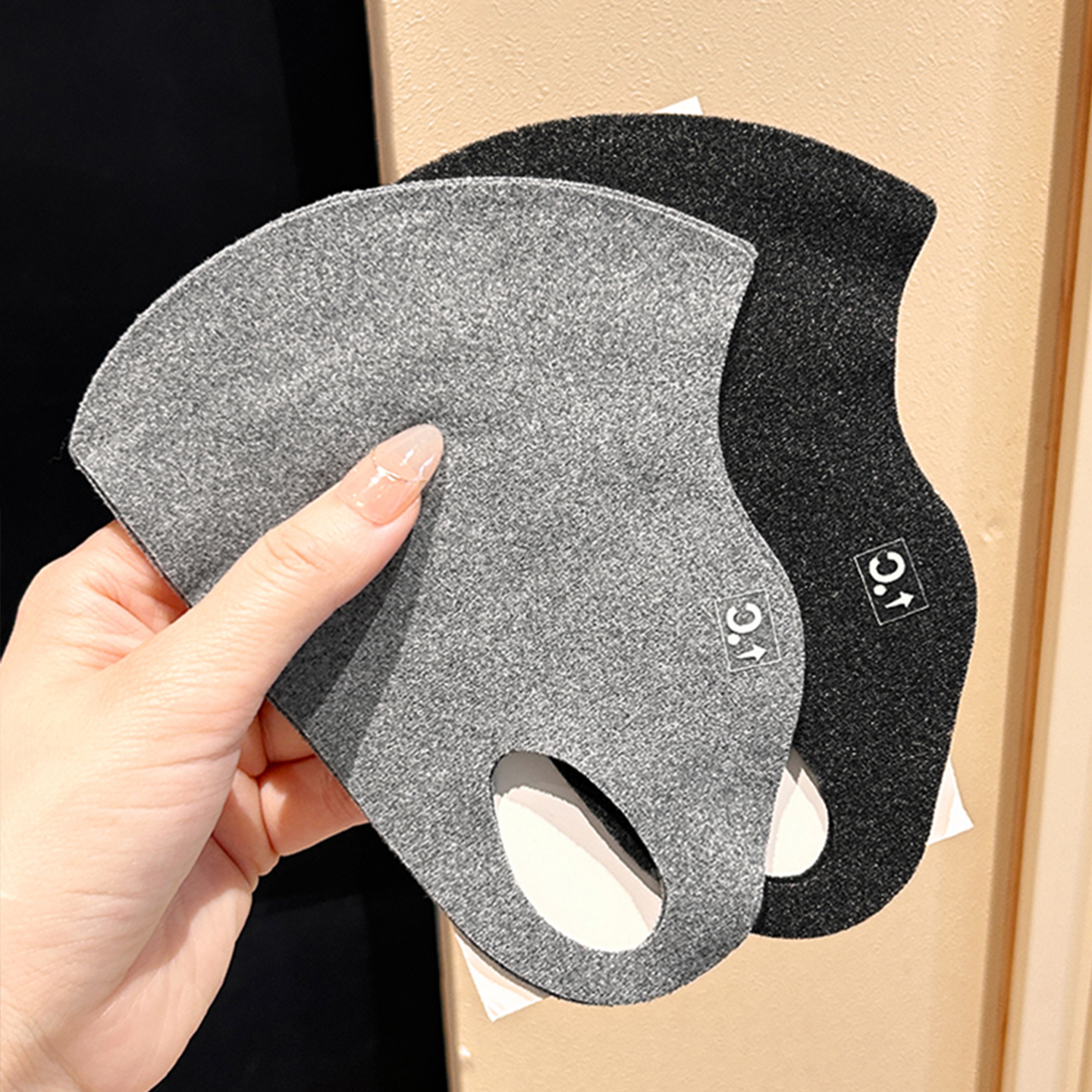 无痕立体保暖口罩女双面德绒面罩