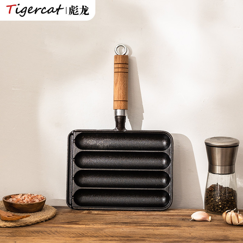 铸铁烤肠锅家用烤肠神器烤年糕烤羊肉串烤面筋烤肠模具户外烤肠盘,厨房/烹饪用具,烧烤盘,淘宝优惠券,粉丝福利购,淘宝优惠卷