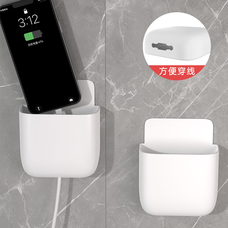 墙上遮丑盒线头手机充电线固定器数据线理线器电脑桌线收纳盒挂墙