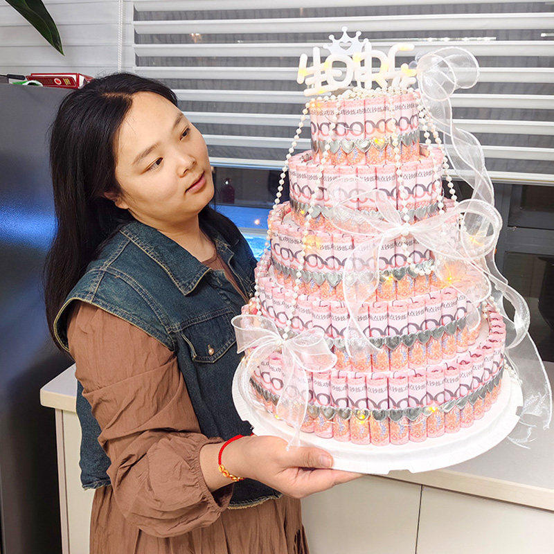 自制礼盒有钱花花束diy材料钱做的生日蛋糕 肥牛卷蛋糕装钱惊喜,鲜花速递/花卉仿真/绿植园艺,花艺包装盒,淘宝优惠券,粉丝福利购,淘宝优惠卷