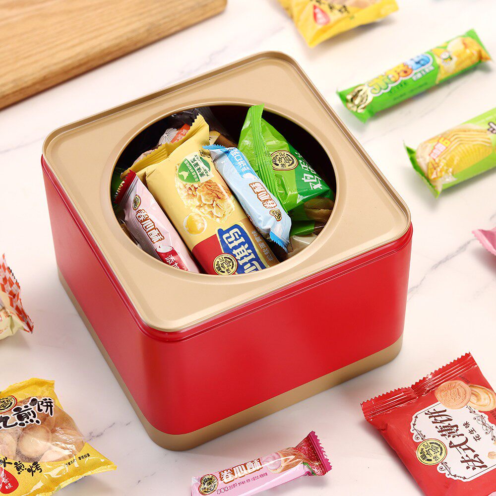 散装曲奇饼干盒铁盒春节送礼饼干罐空盒定制蛋卷罐年货礼盒包装盒