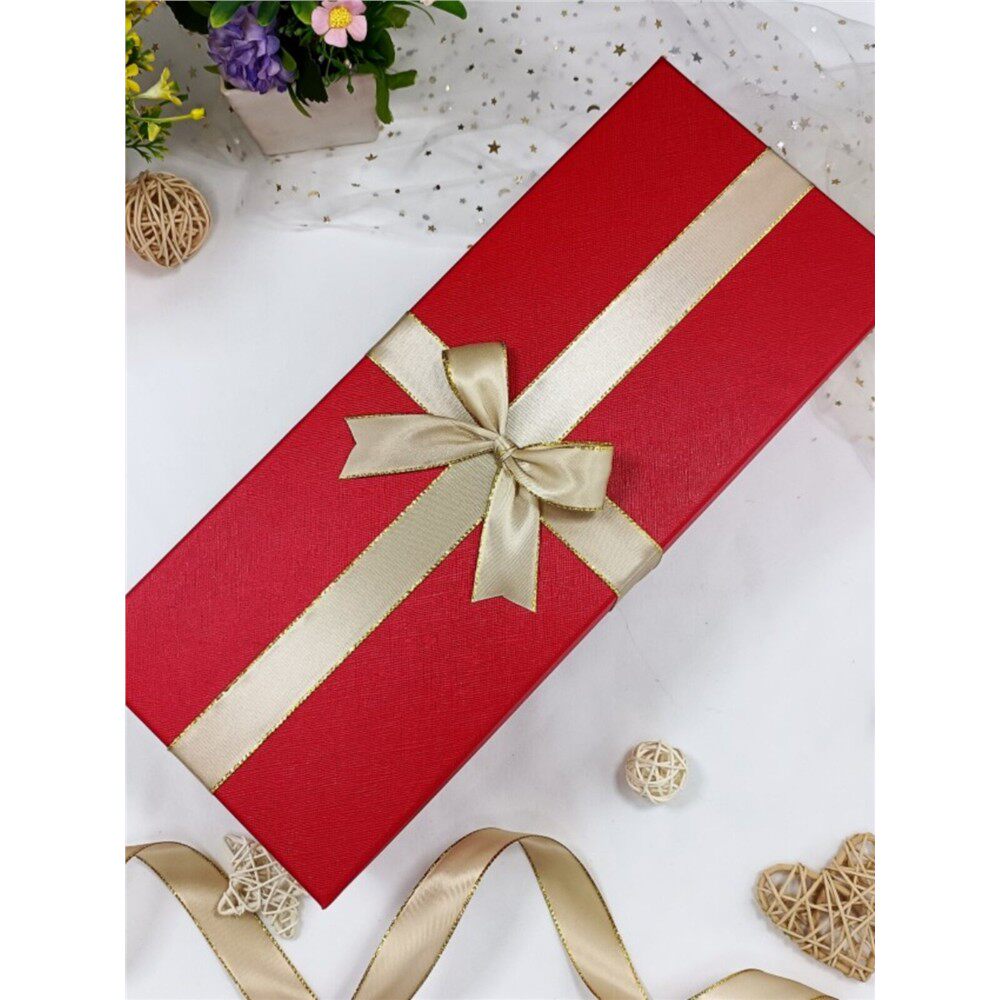 高档红色长方体礼品盒红酒盒雨伞保温杯奖杯包装纸盒化妆品礼物盒