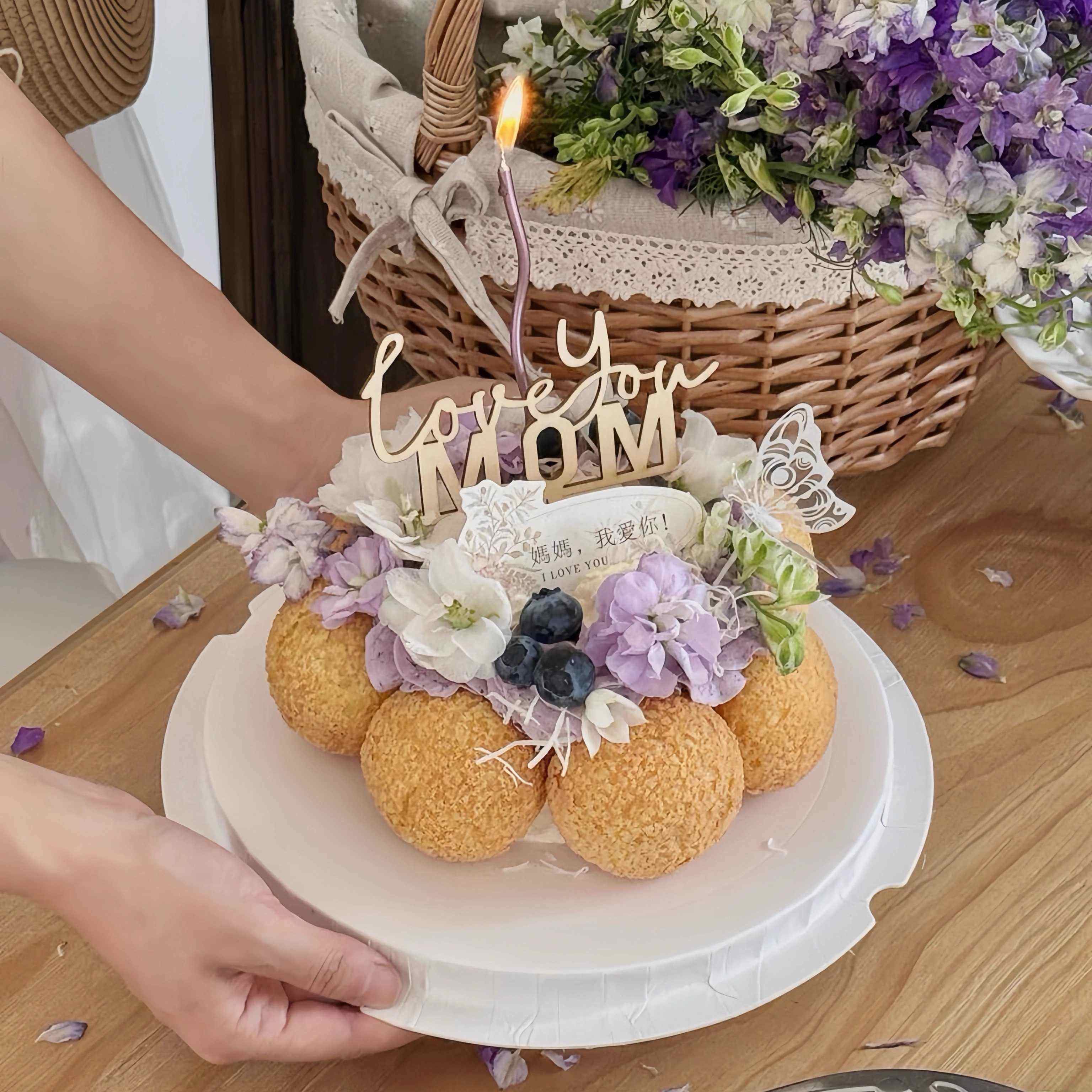 网红同款母亲节鲜花蛋糕装饰插牌妈妈我爱你插件木质mom甜品插件,节庆用品/礼品,蛋糕/烘焙装饰用品,淘宝优惠券,粉丝福利购,淘宝优惠卷