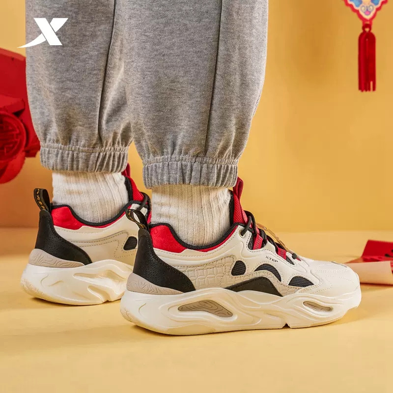 舒适厚底休闲鞋系带特步男鞋弥繁