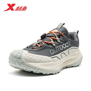 特步飞石2.0男鞋徒步鞋2025冬季新款防滑耐磨运动鞋 975119170010