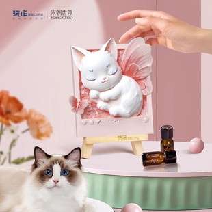 玩作香氛冰箱贴diy数字油画颜料立体浮雕手绘生日套装 莫奈喵