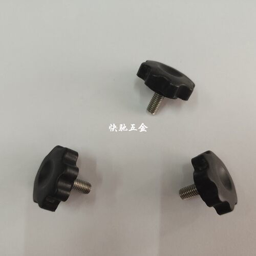 黑色八角胶头手拧不锈钢螺丝M5