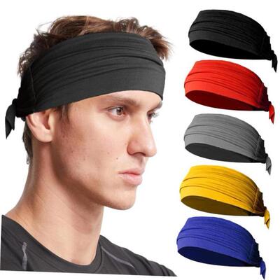 fashion Unisex Solid Color Headband Hair Elastic Bands for M