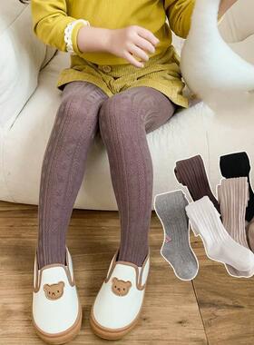 Baby Girl Tights Warm Leggings Kids Pants Solid Cotton Child