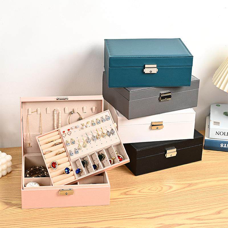 jewellery box with lock leather jewelry box princess潮流新款