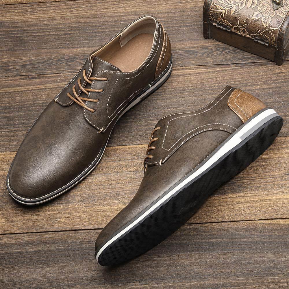 Plus size 39~52 men leather shoes flats comfortable loafers