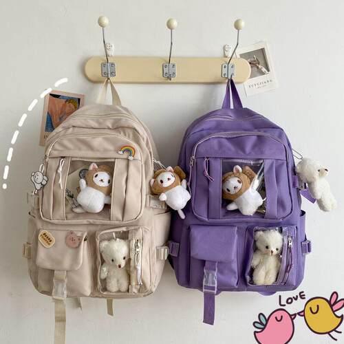 Backpack for Aesthetic Adjustable Straps School Bag Bookbag