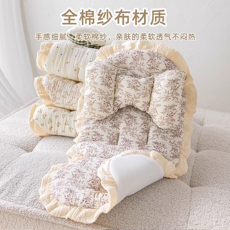 婴儿车纯棉加厚保暖坐躺靠垫