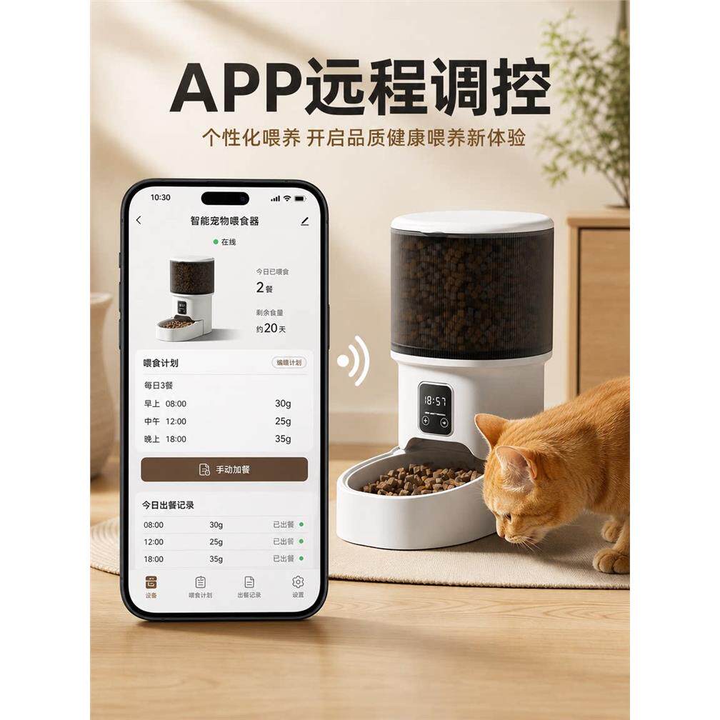 智能宠物自动喂食器可视W