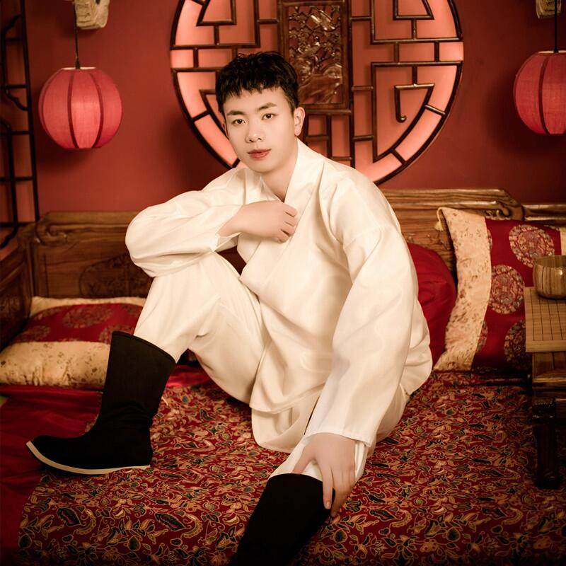 汉服中衣中裤男女情侣明制圆领袍飞鱼内搭交领打底贴身里衣秋冬款,男装,汉服,淘宝优惠券,粉丝福利购,淘宝优惠卷