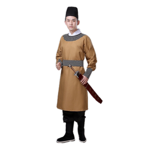 炎蔻明制圆领袍男御前带刀侍卫官兵服装伴郎团话剧拍段子搞笑衣服