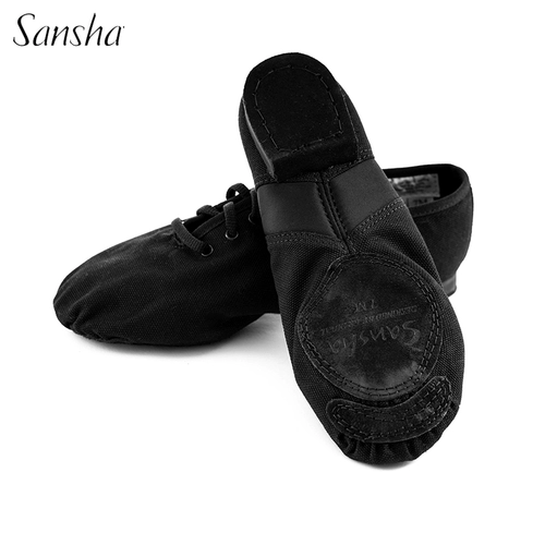 Sansha French Sandsha Jazz Dance Shoes Canvas Dance Shoes мягкие подошвы и короткие бандиты, современные кожаные подошвы танцевальной обуви