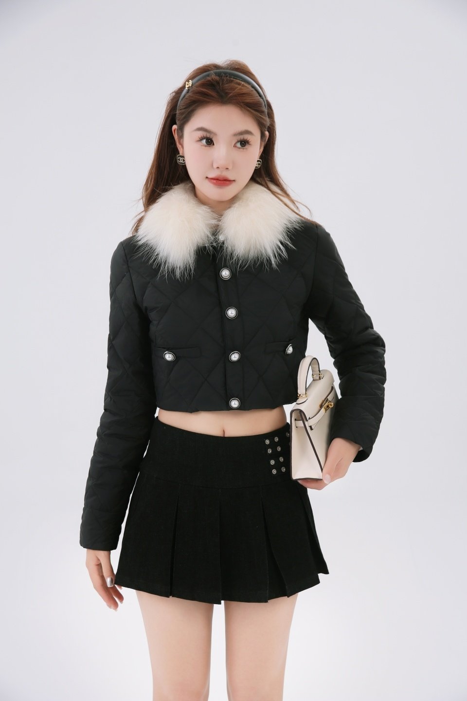 la samanna新款学院风可拆卸毛领漂亮短款白鸭绒羽绒服外套上衣女,女装/女士精品,羽绒服,淘宝优惠券,粉丝福利购,淘宝优惠卷