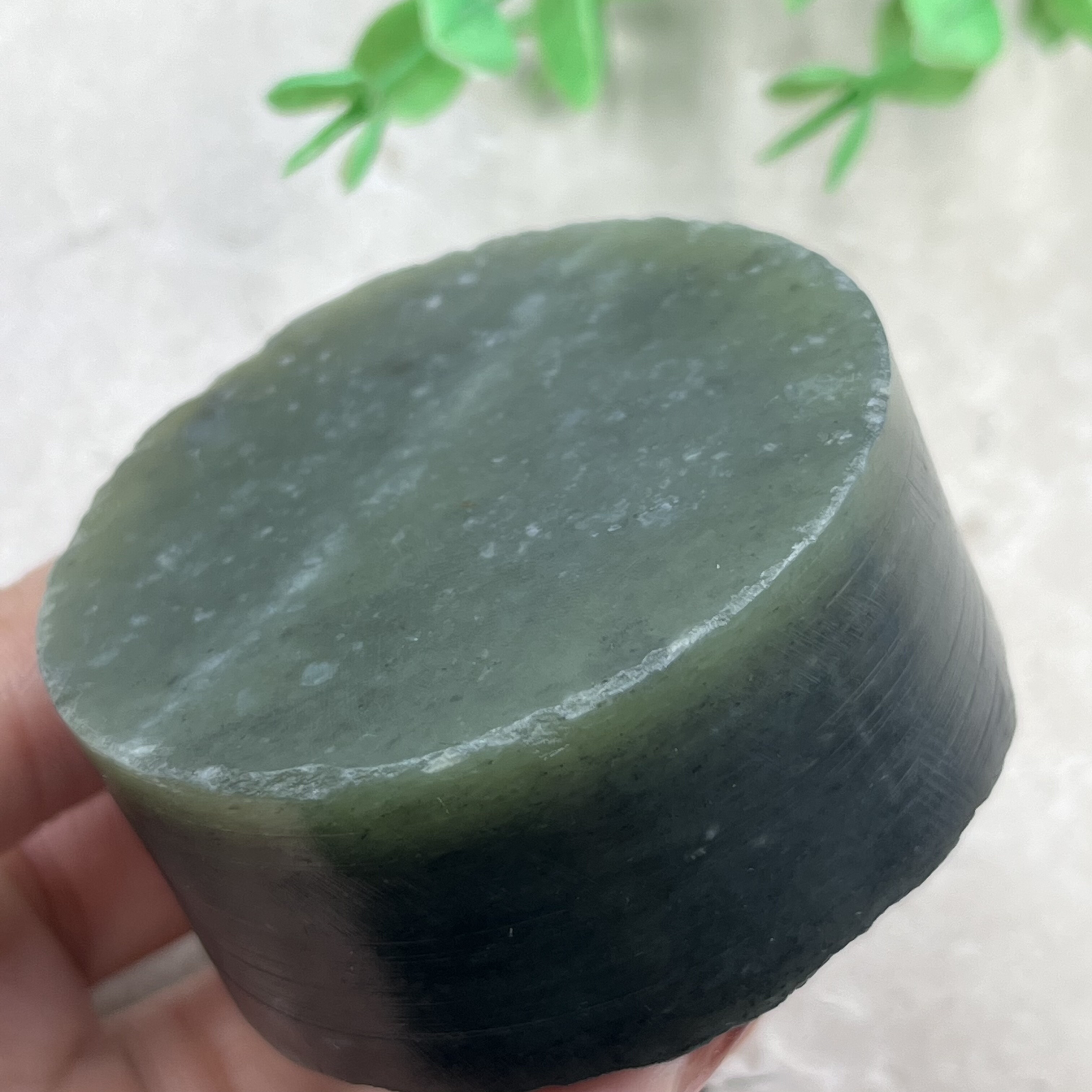 新疆和田玉青花籽手镯芯圆柱边角料玉石下脚料DIY挂件包邮175克t