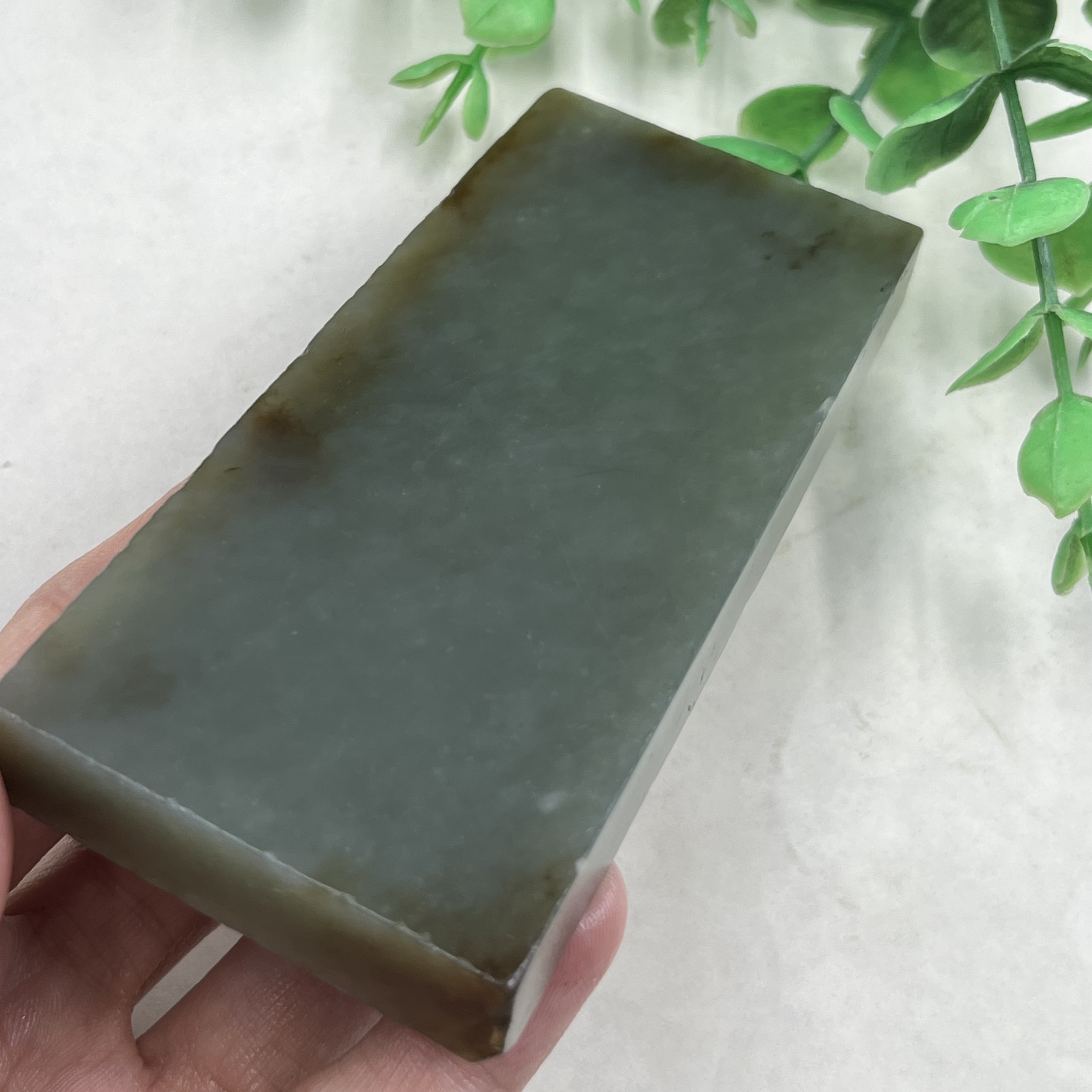 新疆和田玉且末牌子边角料长方料玉石料 下脚料DIY把件包邮141克t