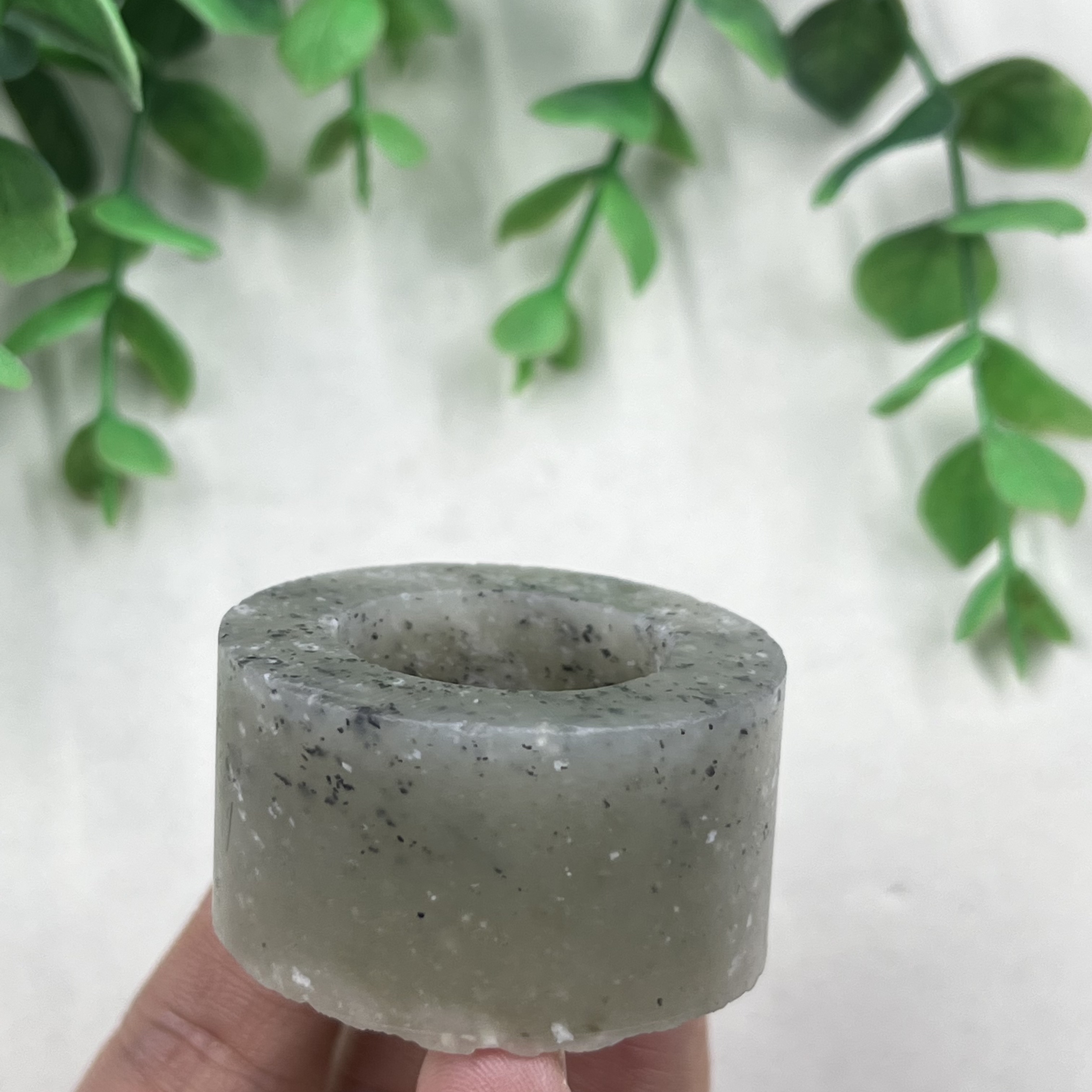 新疆和田玉点墨青花籽扳指戒指边角料圈口22指环戒圈玉石料包邮t