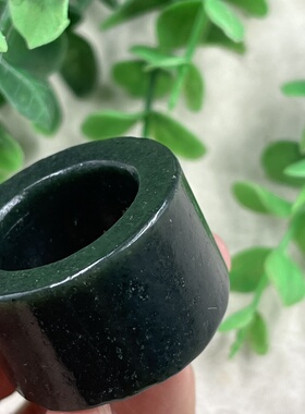 新疆和田玉青玉扳指戒指圈口21指环手把件手饰把玩入门级戒圈包邮