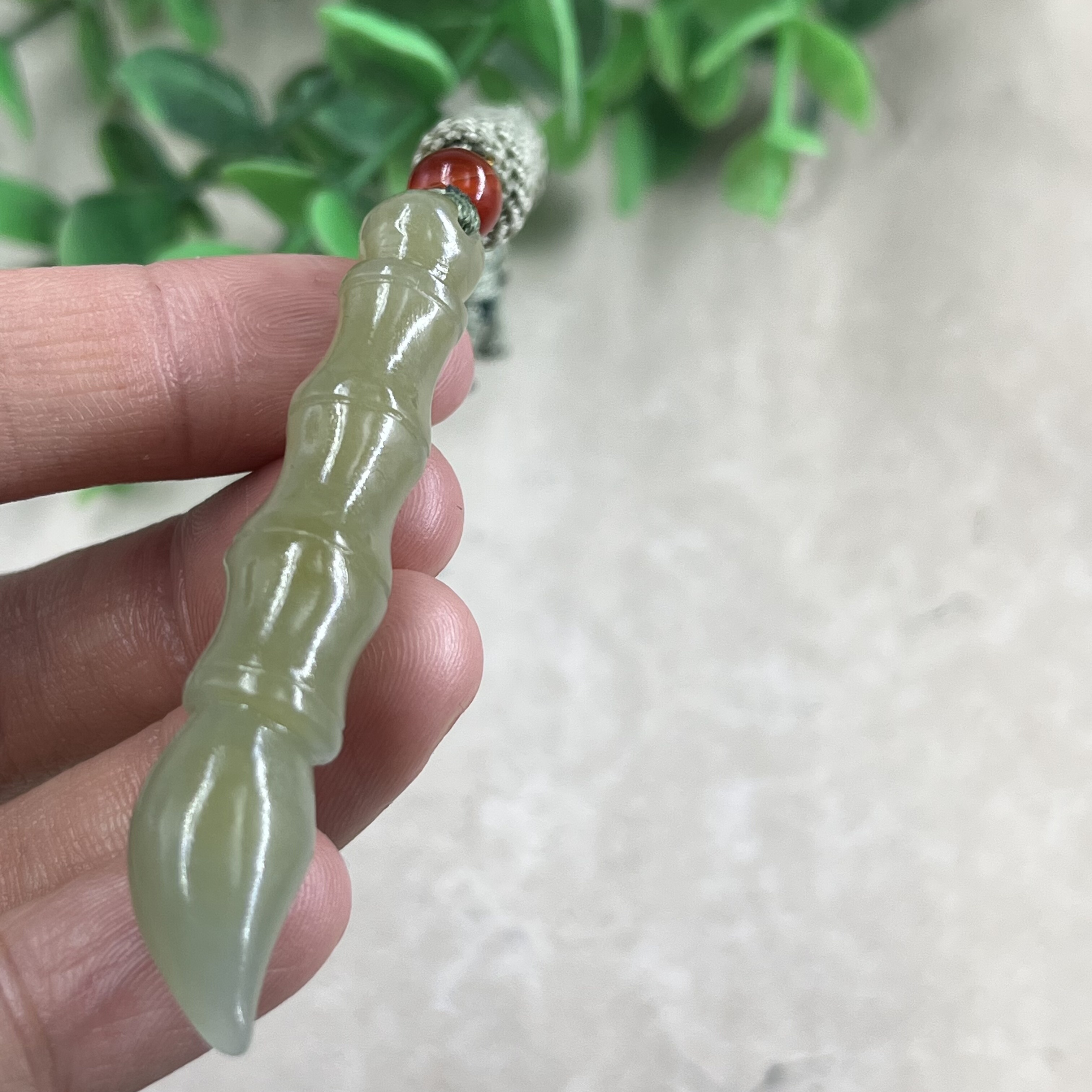 新疆和田玉且末文昌笔吊坠状元笔毛笔玉 坠学生礼物挂件包邮85t