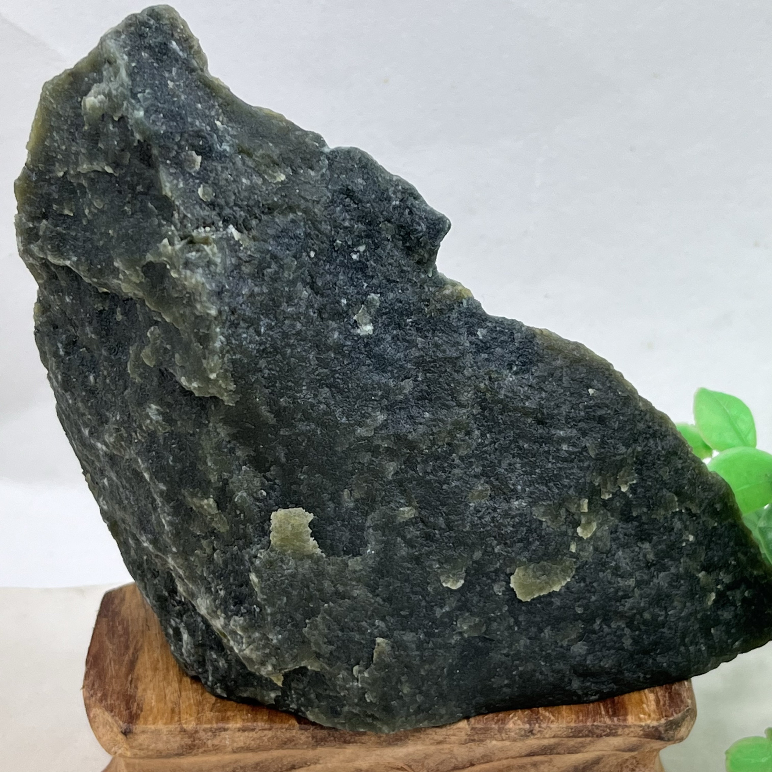 新疆和田玉糖青玉且末鱼缸造景摆件边角料假山玉石料包邮386克ta