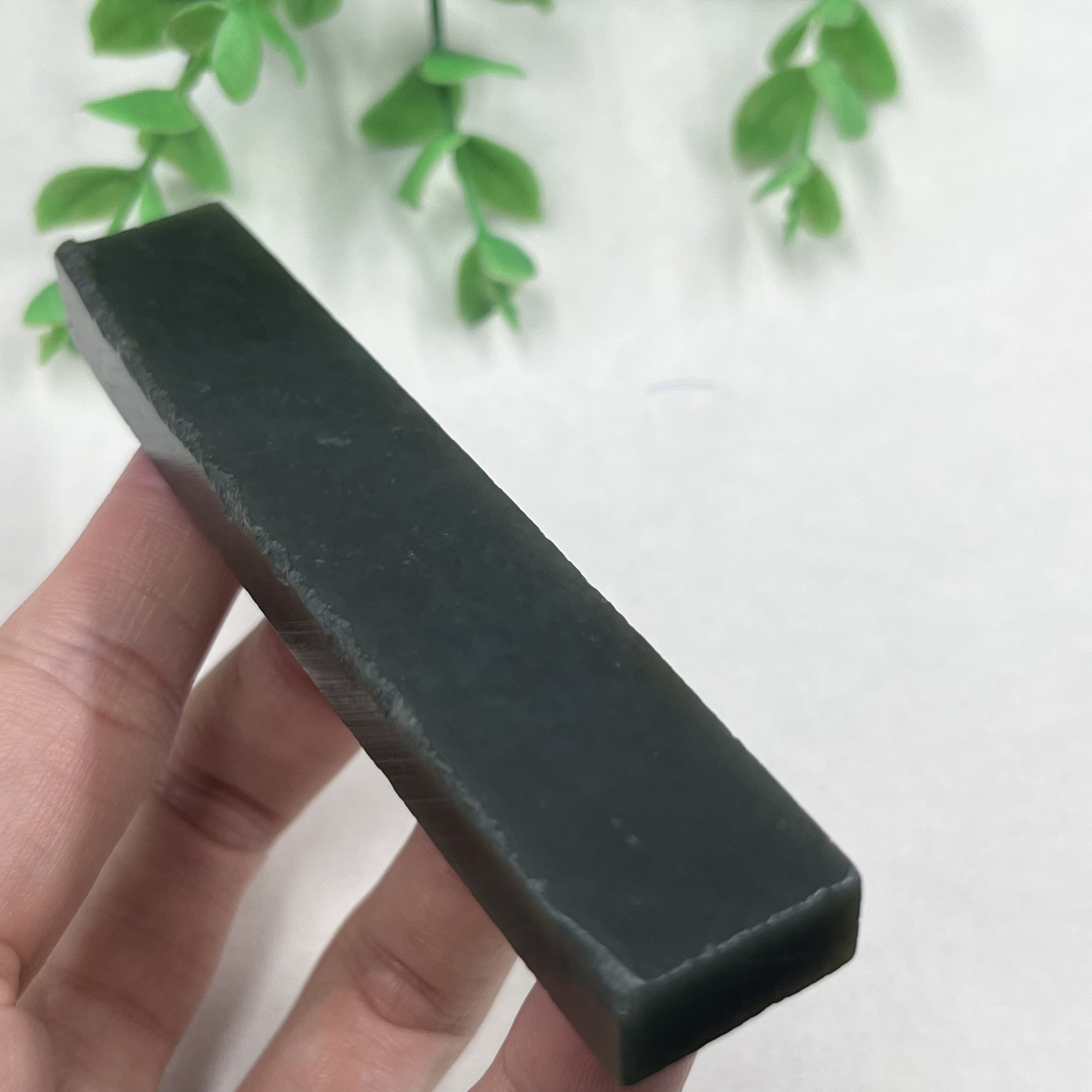 新疆和田玉糖青玉且末牌子把件边角料玉石料镇尺毛料包邮45克ta