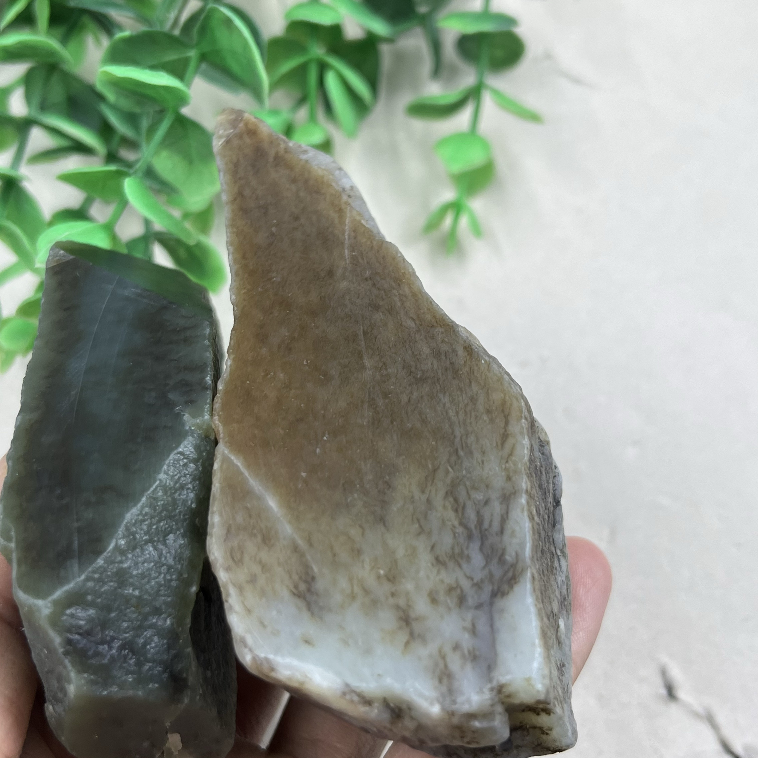 2件价新疆和田玉糖玉且末手把件边角料玉石料毛料DIY挂件包邮ta