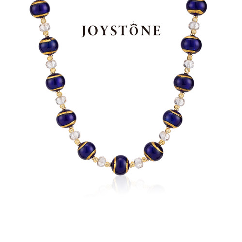JOYSTONE琉璃手工琉璃圆珠项链女