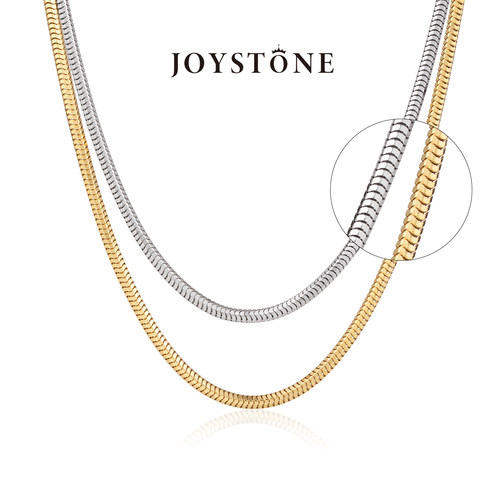 joystone轻奢小众蛇骨链18k镀金