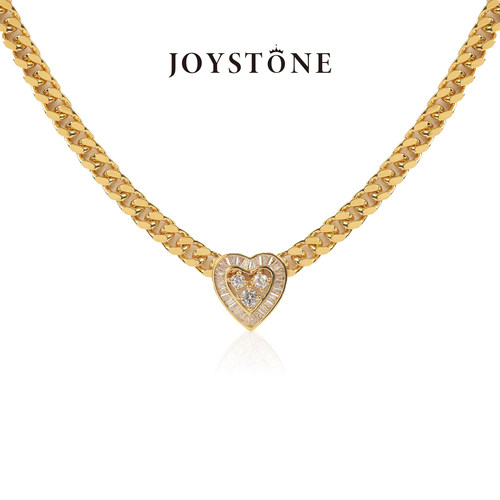 joystone心形古巴链时尚高级感女