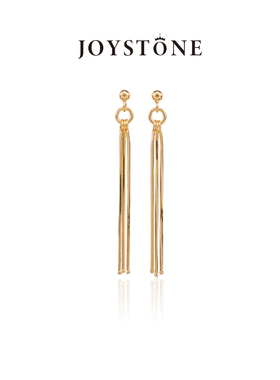 JOYSTONE 意大利蛇骨流苏耳环小众18K镀金欧美复古优雅百搭耳坠