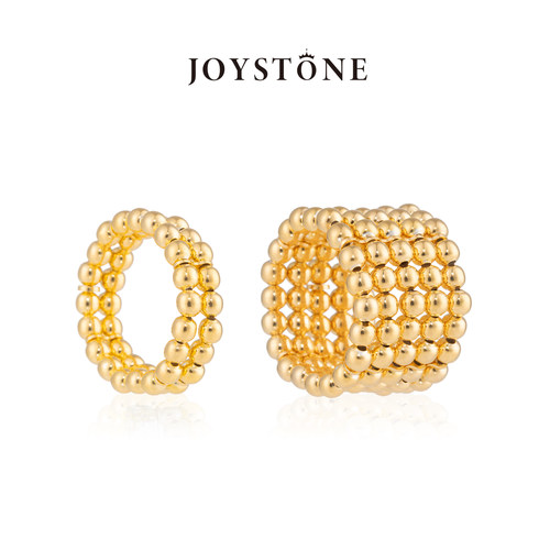 joystone意大利圆珠戒指女复古