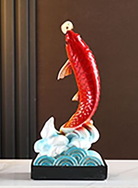 招财年年有鱼创意桌面装饰品