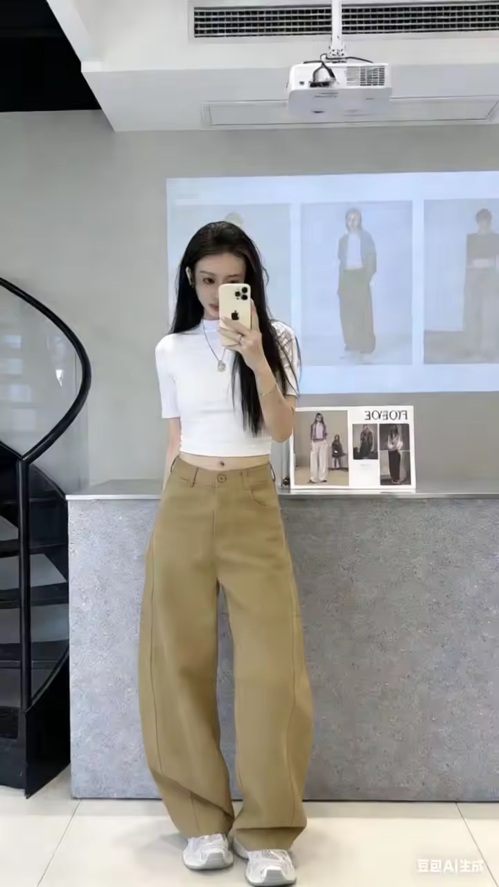 慕思丽人早秋纯棉弯刀裤