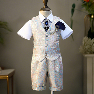 儿童西装套装男童高级感周岁礼服小花童生日西服男孩主持人演出服