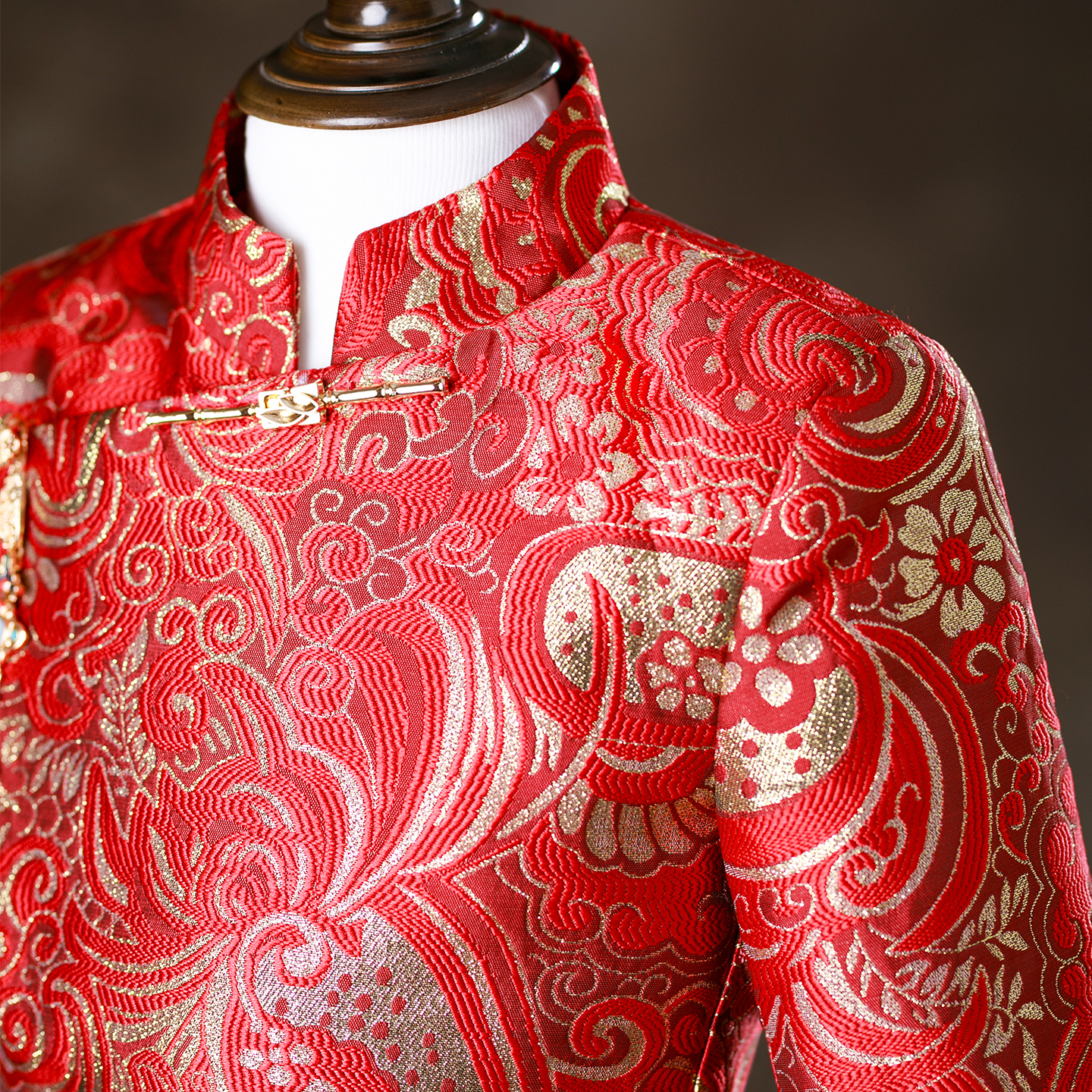 男童礼服中国风儿童西装套装提花