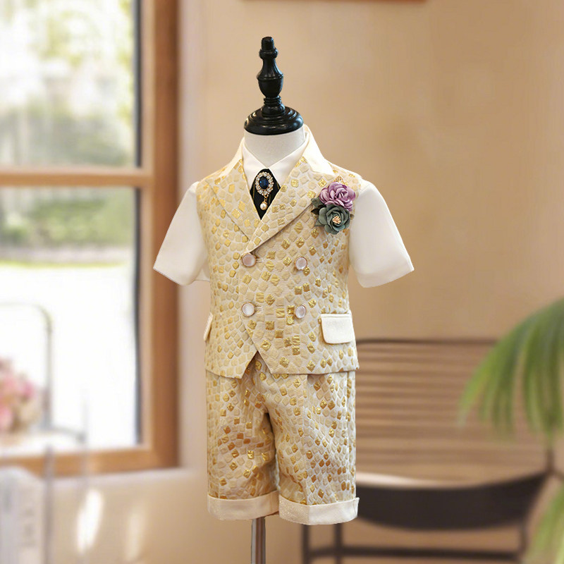 儿童西装套装花童周岁礼服儿童走秀小西服男童潮服主持比赛演出服