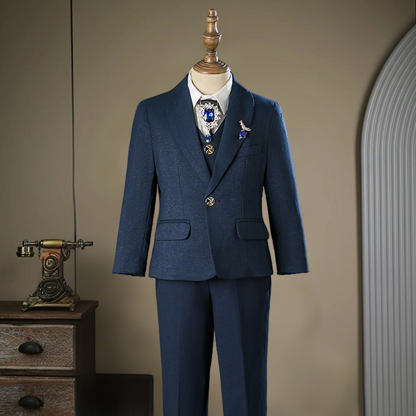 儿童西装套装男童帅气花童礼服