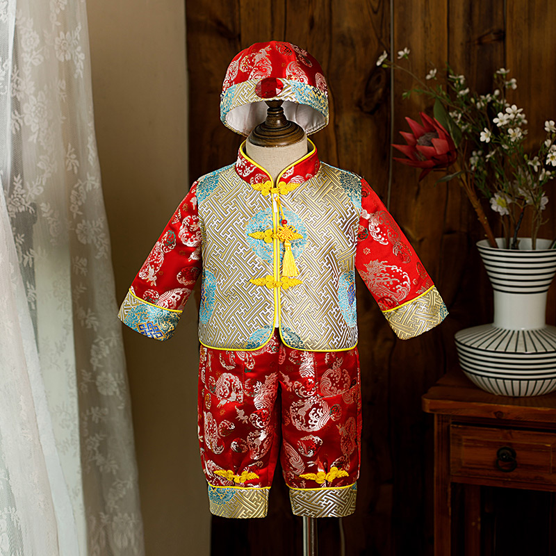 新款男宝宝周岁礼服唐装
