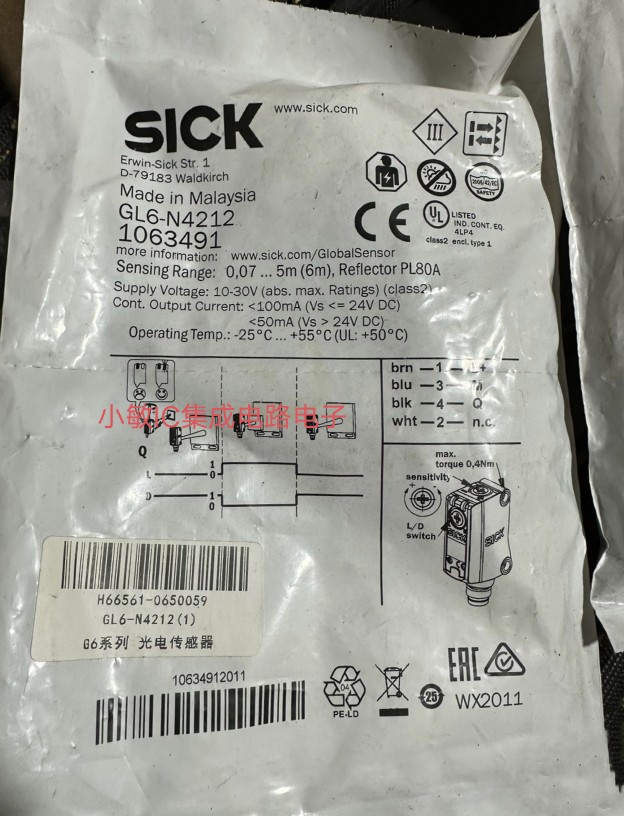 西克开关GTB6-N4211/N4212/GTE6-P421/P4242/GL6-N12接插式询价