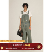 牛仔裤 Unvesno 水洗复古小众设计感背带裤 连体工装 青涩
