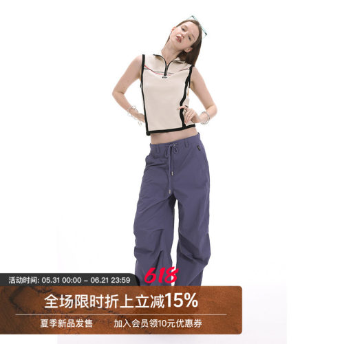 拼接背心UNVESNO拉链背心