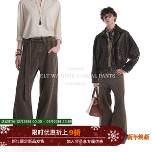 双金属扣腰带 复古打折休闲裤 Unvesno NewRetro美学 秋
